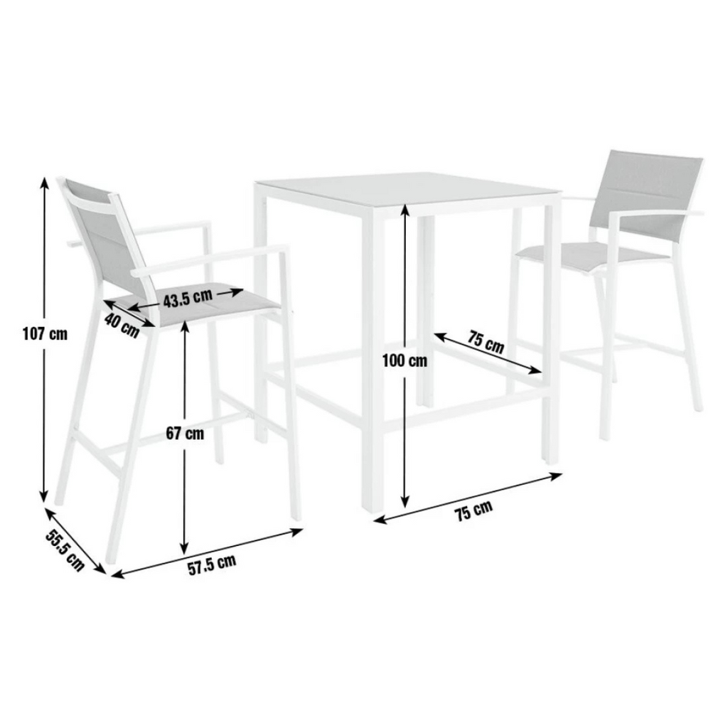 כסא בר איכותי מאלומיניום בד כפול דגם בנגקוק