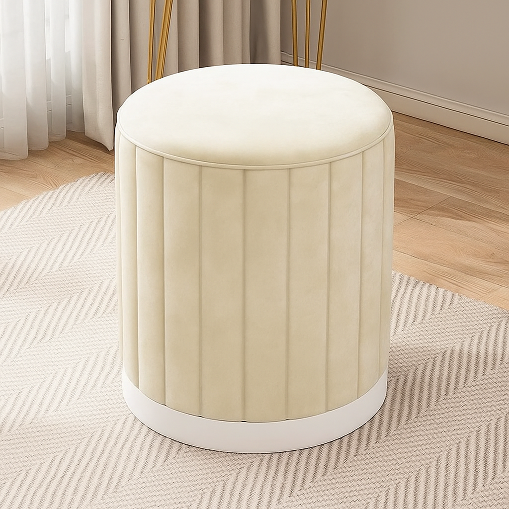 שידת איפור לבנה ויוקרתית עם שידת צד כולל כסא ומראה דגם ליברפול