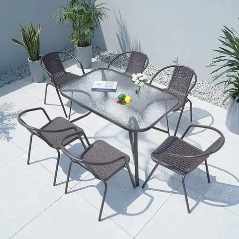 סט פינת אוכל לגינה - 6 כסאות דגם ניס + שולחן 150 ס"מ