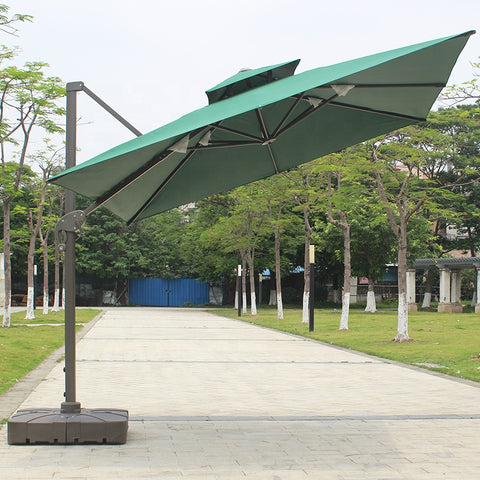 שמשיית צד איכותית ומאסיבית מאלומיניום 3 מטר בצבע ירוק דגם סידני - כולל בסיס