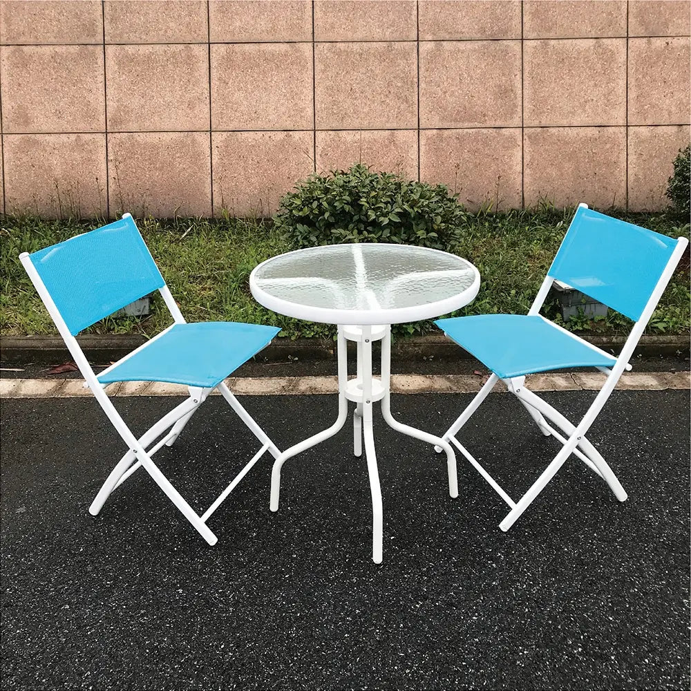 שולחן עגול למרפסת בצבע לבן קוטר 60 דגם רומא