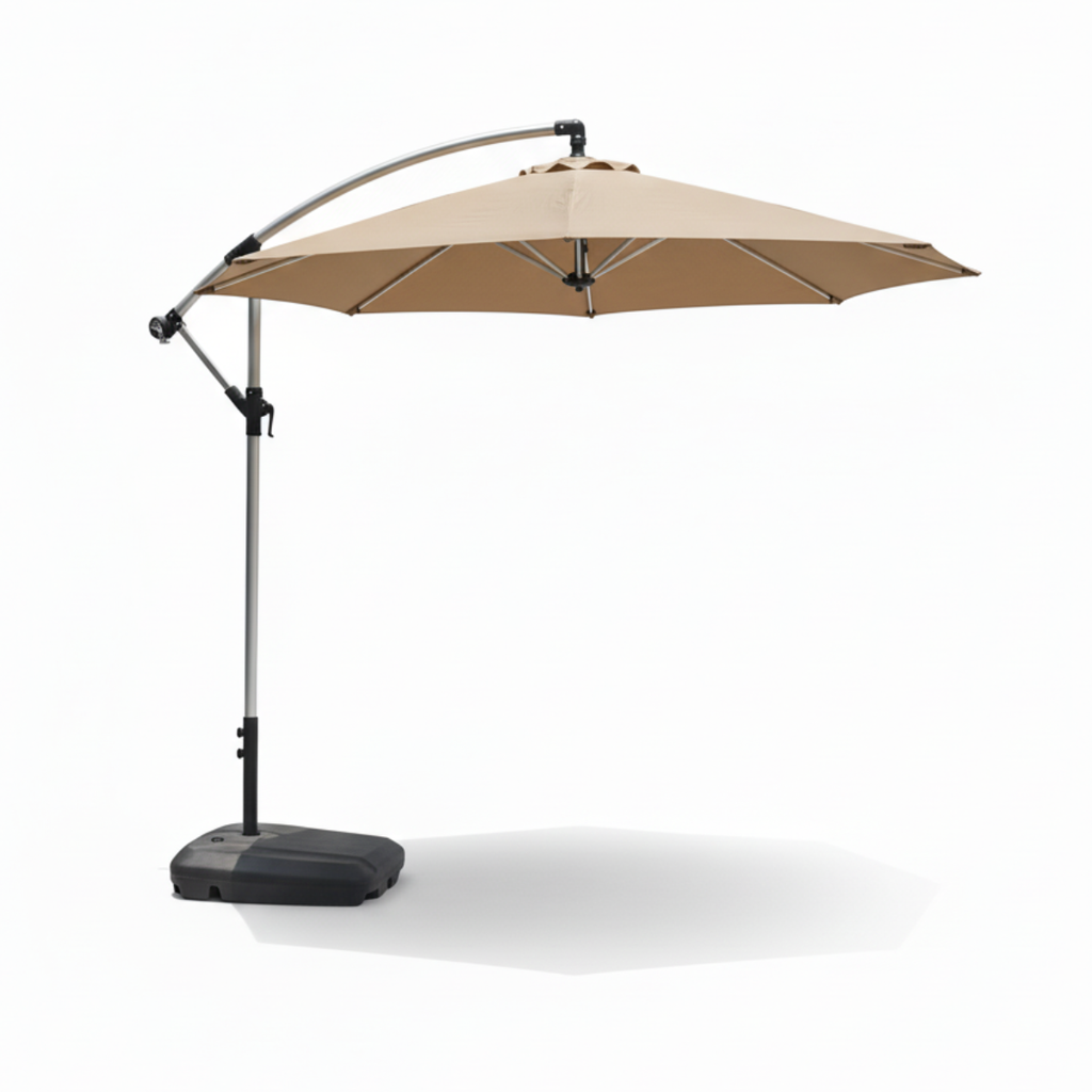 שמשיית צד איכותית ומחוזקת מאלומיניום קוטר 3 מטר לגינה ולמרפסת - כולל בסיס