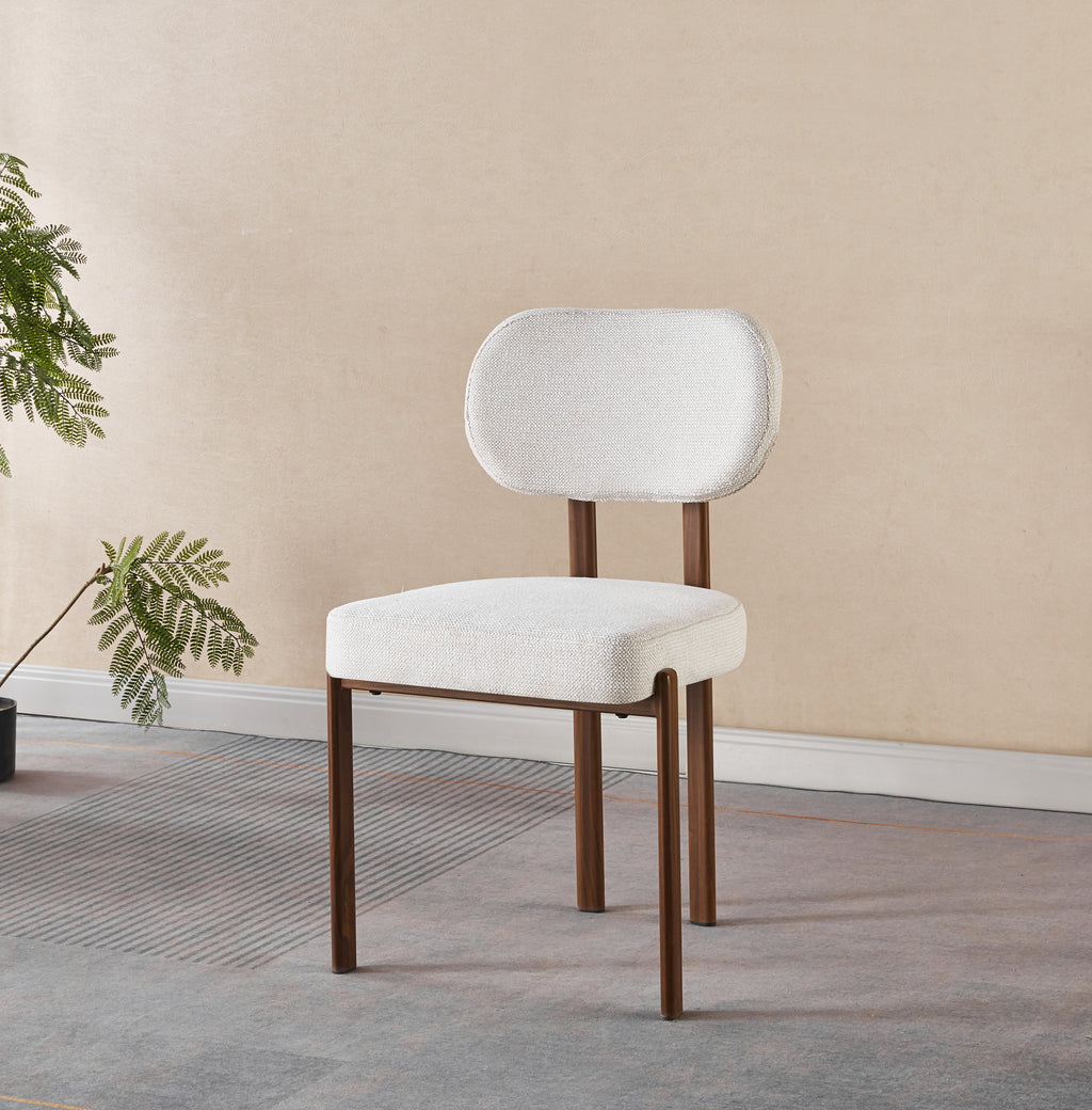 כסא מעוצב לפינת אוכל בצבע אגוז דגם ריו