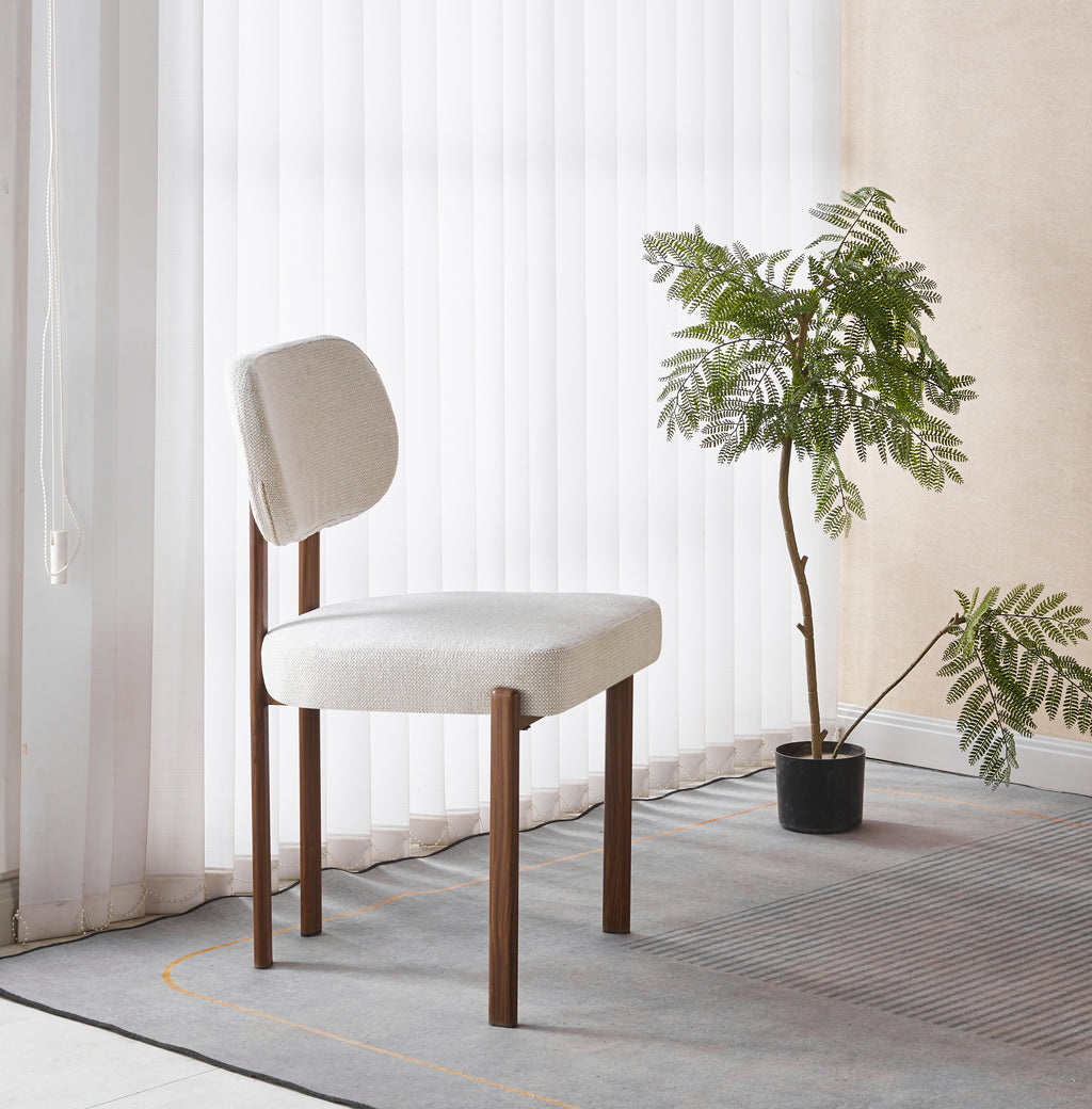 כסא מעוצב לפינת אוכל בצבע אגוז דגם ריו