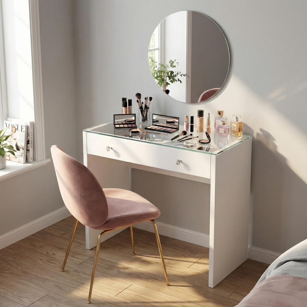 שולחן איפור מעוצב וקומפקטי רוחב 73 ס