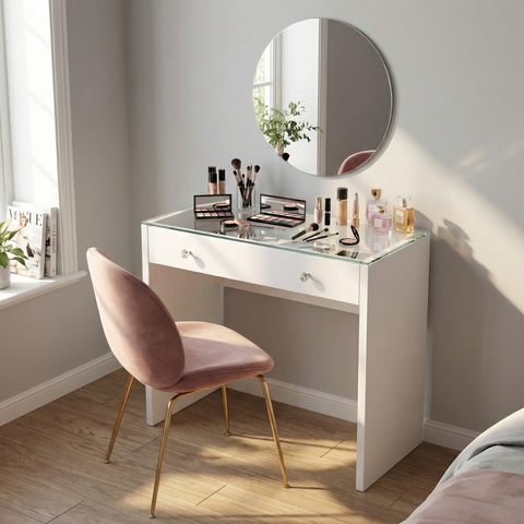 שולחן איפור מעוצב וקומפקטי רוחב 73 ס"מ