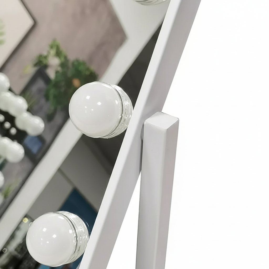 מראת הוליווד עם תאורה לשידת איפור במגוון צבעים