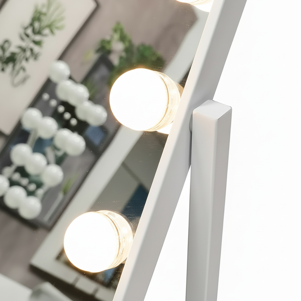 מראת הוליווד עם תאורה לשידת איפור במגוון צבעים