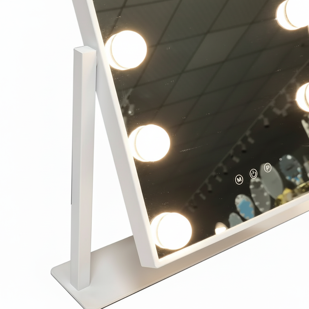 מראת הוליווד עם תאורה לשידת איפור במגוון צבעים