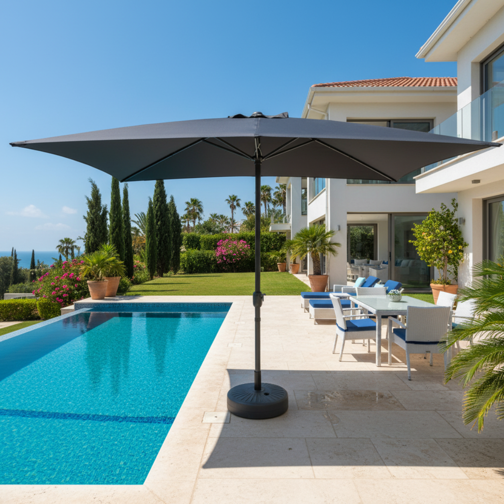 שמשייה לגינה ולמרפסת 2*3 עם זווית הטיה