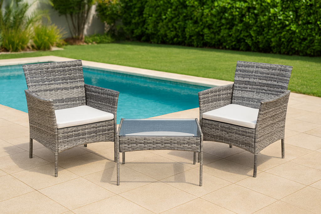 סט כורסאות זוגי מראטן במגוון צבעים דגם שיקגו