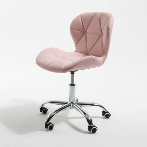 כסא יהלום דמוי עור איכותי מעוצב עם גלגלים לשידת איפור