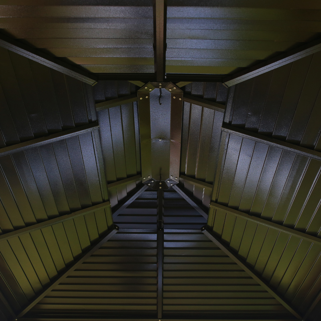 גזיבו פרגולה מפואר ומאסיבי מאלומיניום עם גג מגולוון 3*3