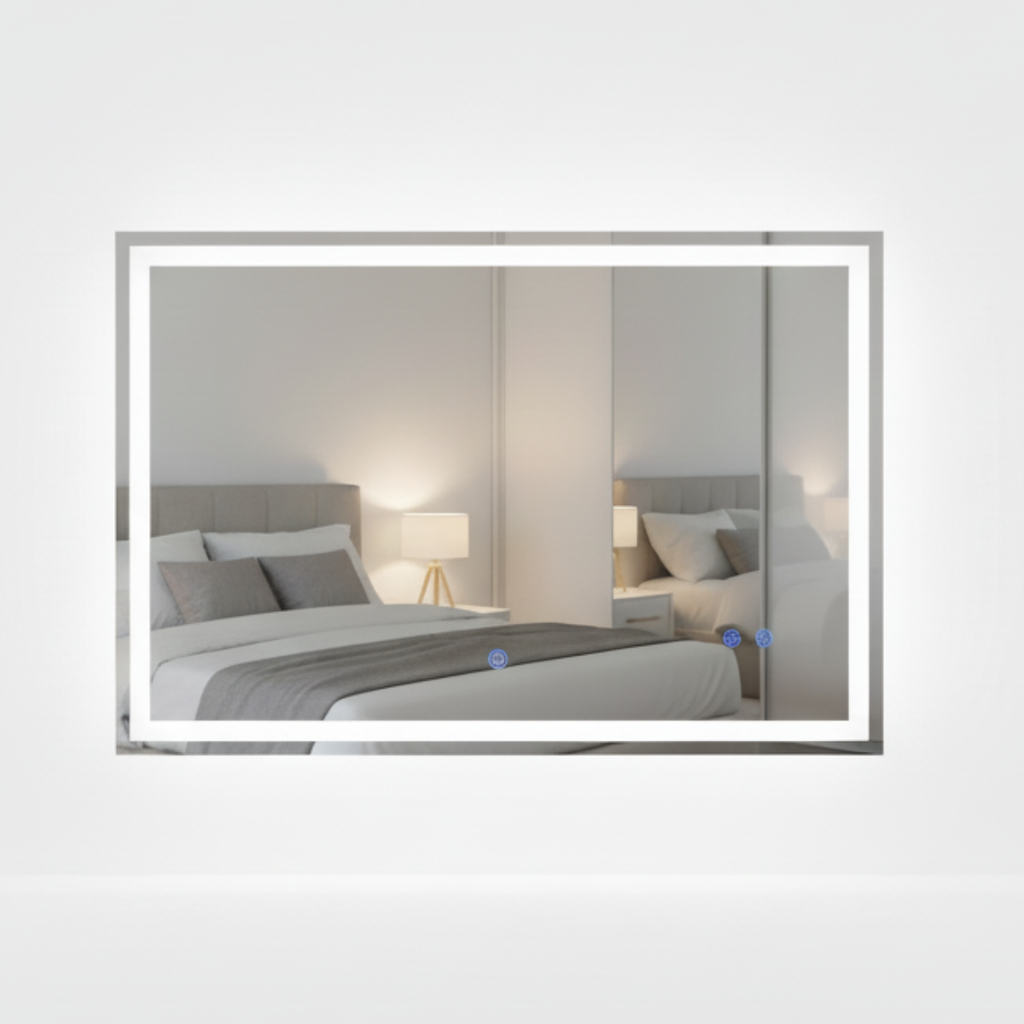 מראת לד מלבנית יוקרתית לקיר – מתאימה לכל חלל הבית ‎100*75