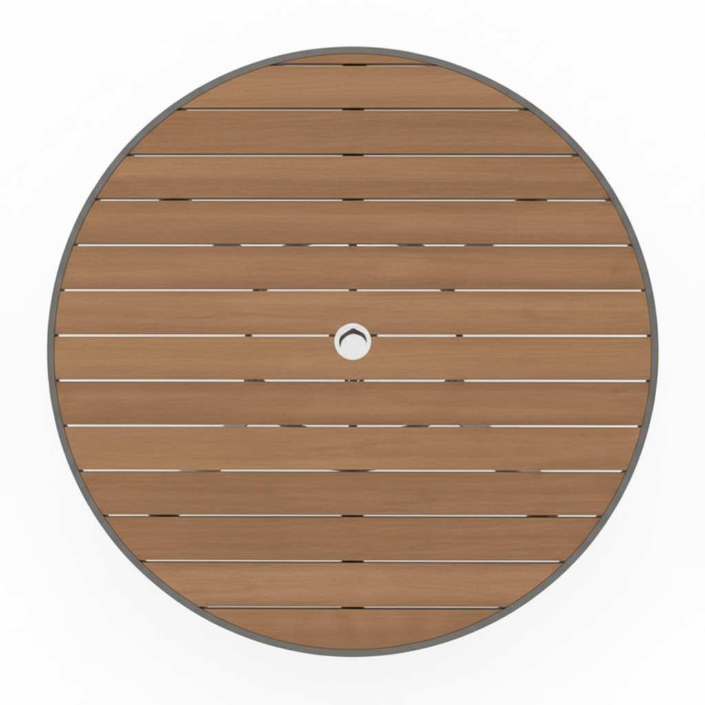 שולחן אלומיניום עגול איכותי לגינה ולמרפסת קוטר 130 ס