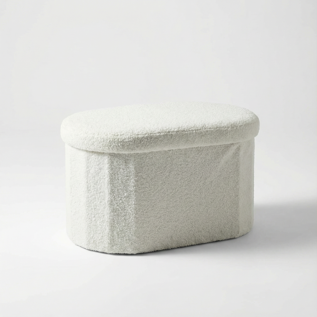 הדום בוקלה מעוצב בצבע לבן כולל אחסון