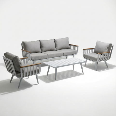 פינת ישיבה איכותית מעוצבת מאלומיניום דגם בוסטון