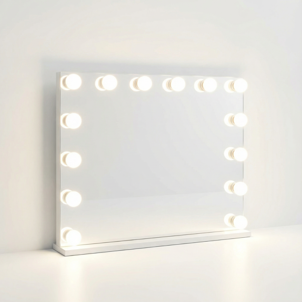 מראת איפור מקצועית עם נורות תאורה גדולות 65*80