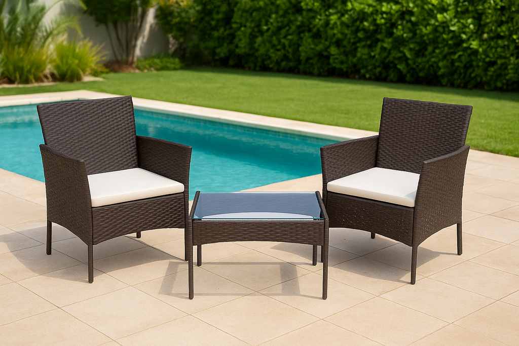 סט כורסאות זוגי מראטן במגוון צבעים דגם שיקגו