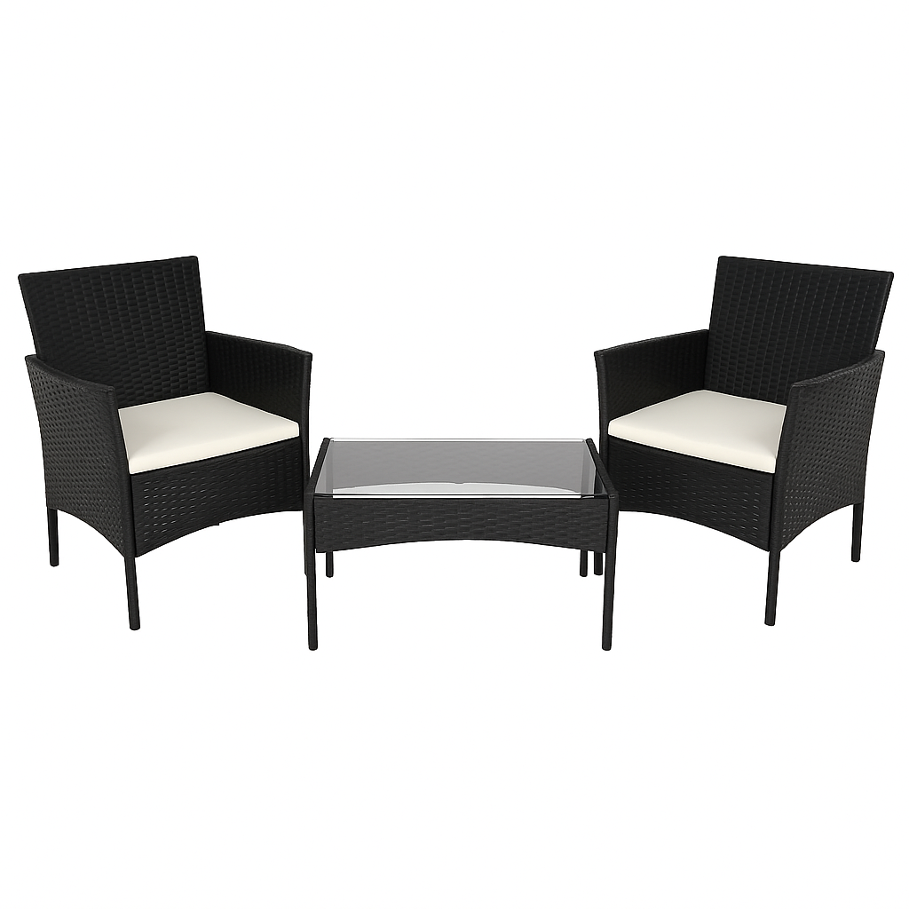 סט כורסאות זוגי מראטן במגוון צבעים דגם שיקגו