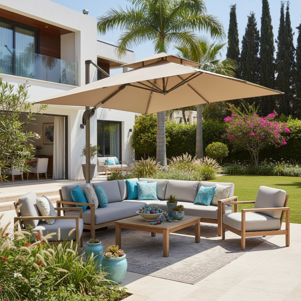 שמשיית צד איכותית ומאסיבית מאלומיניום 3 מטר דגם סידני - כולל בסיס