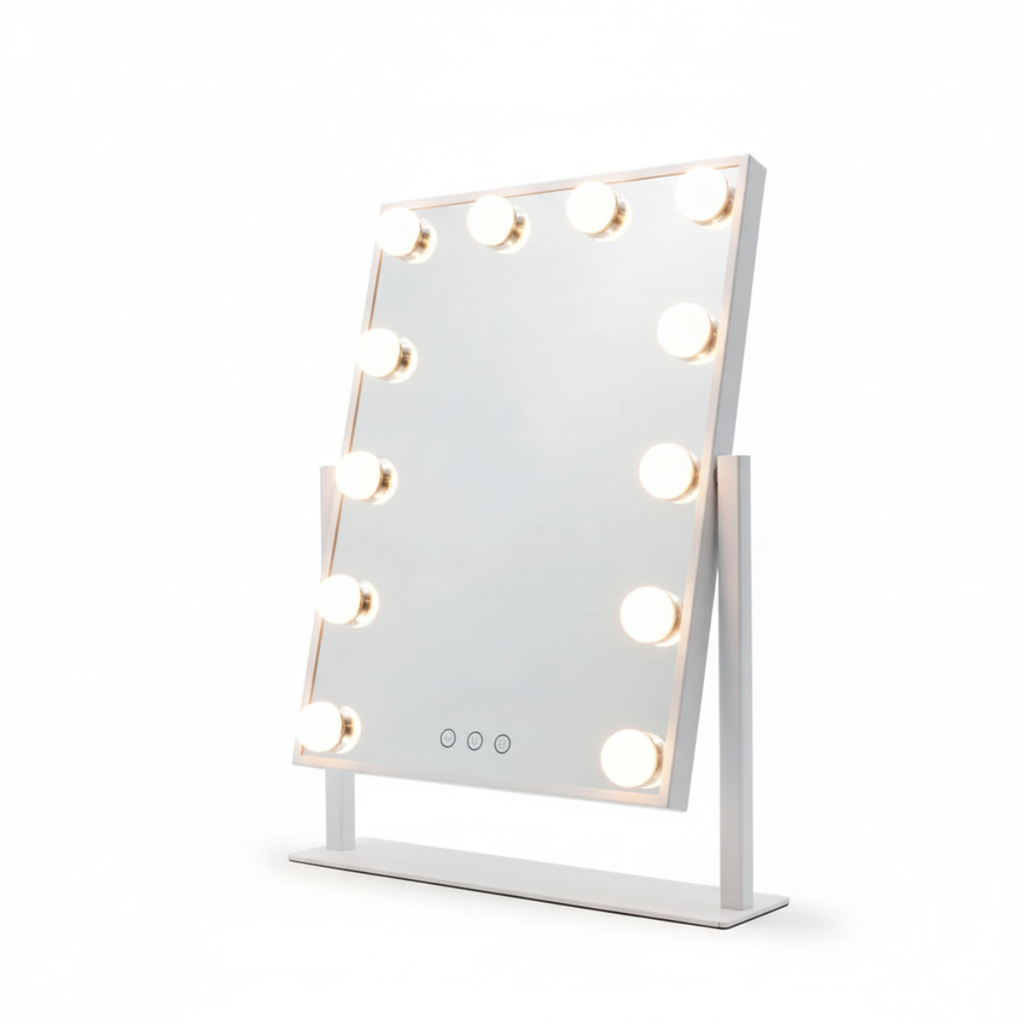 מראת הוליווד עם תאורה לשידת איפור במגוון צבעים