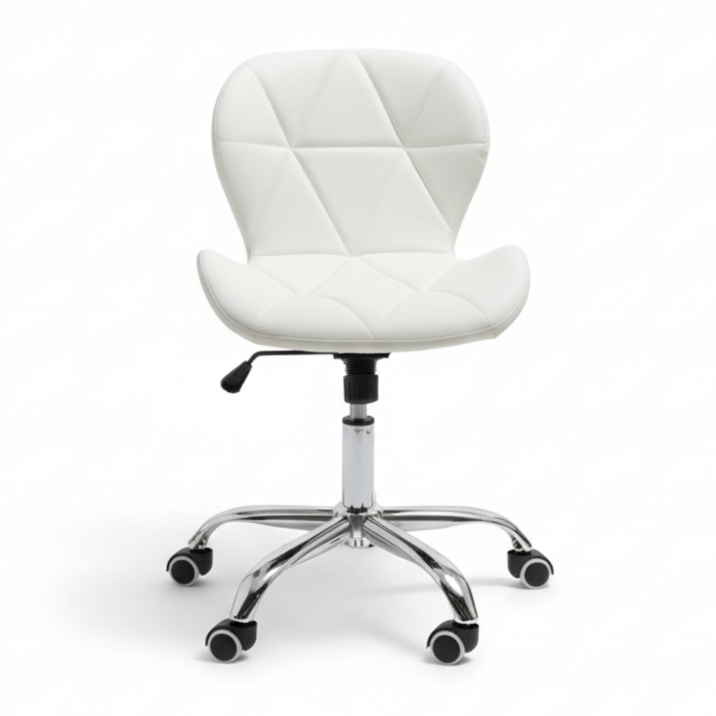 כסא יהלום דמוי עור איכותי מעוצב עם גלגלים לשידת איפור