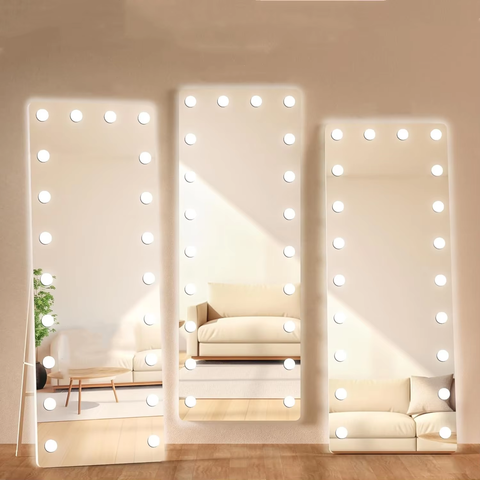 מראת גוף מפוארת דגם הוליווד עם תאורה במגוון צבעים 50*160