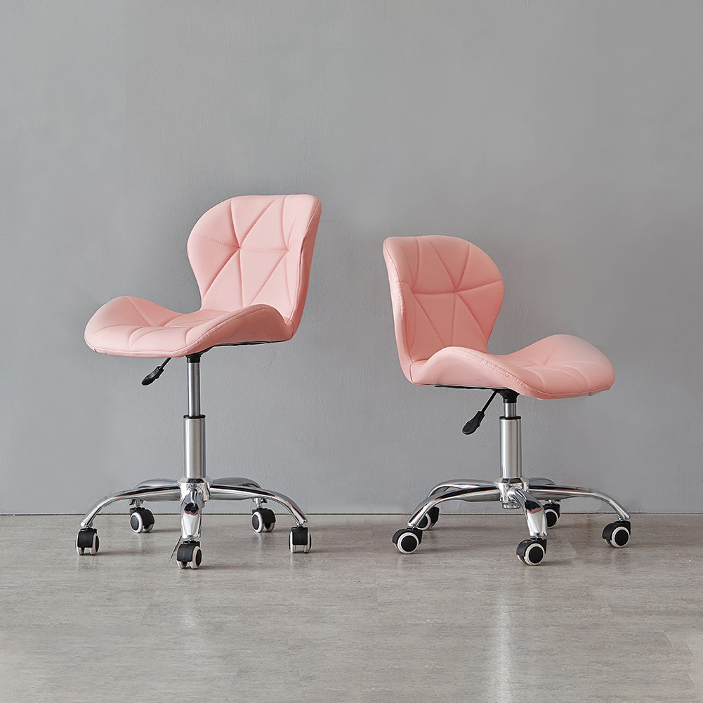 כסא יהלום דמוי עור איכותי מעוצב עם גלגלים לשידת איפור