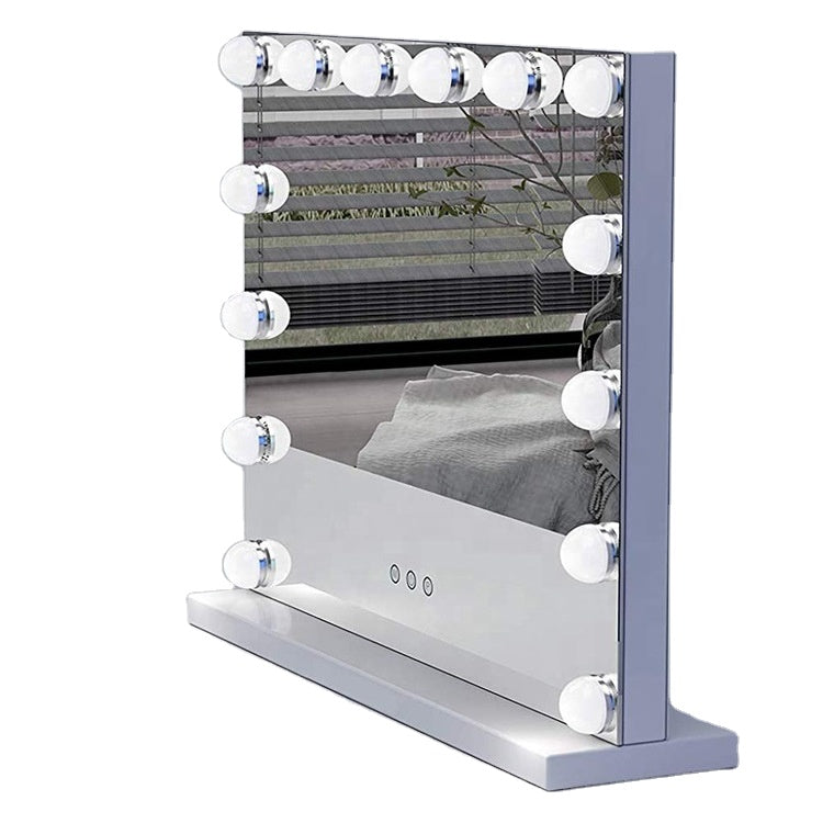 מראת הוליווד יוקרתית עם תאורה לשידת איפור במגוון צבעים 60*45