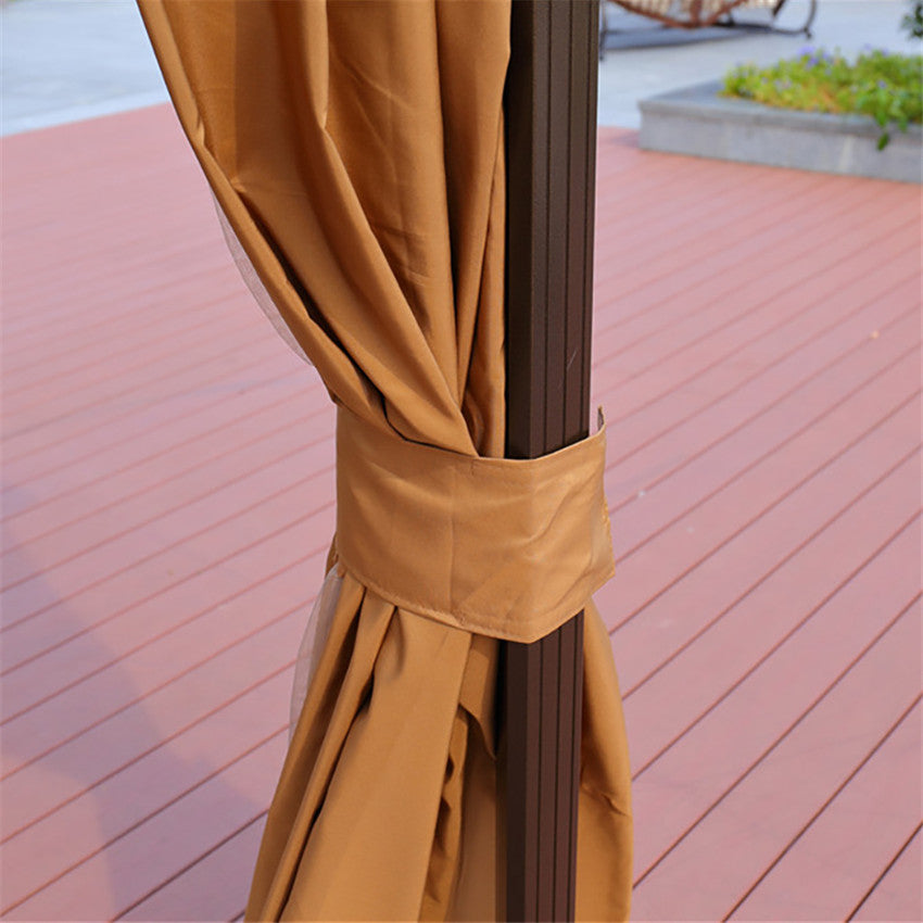 גזיבו פרגולה מפואר ומאסיבי מאלומיניום עם גג מגולוון